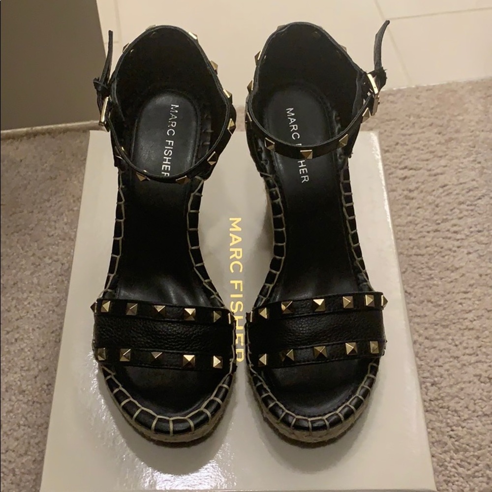 NEW Marc Fisher wedges sandals with studs.